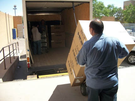 Loading boxes onto truck